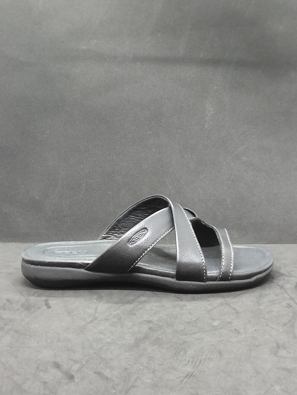 Women's Keen Rose City Sandal Casual Slip On Flat Slide 1014338 Black Leather
